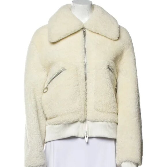 The Arrivals Kala White Shearling Jacket XL - Picture 1 of 8